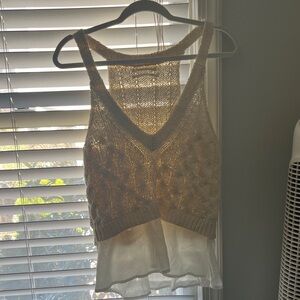 Anthropologie Cream Knit Women's Top